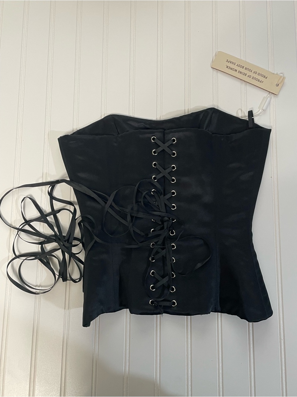 Perfect Corset NY Black Satin Corset Small S - Picture 7 of 10